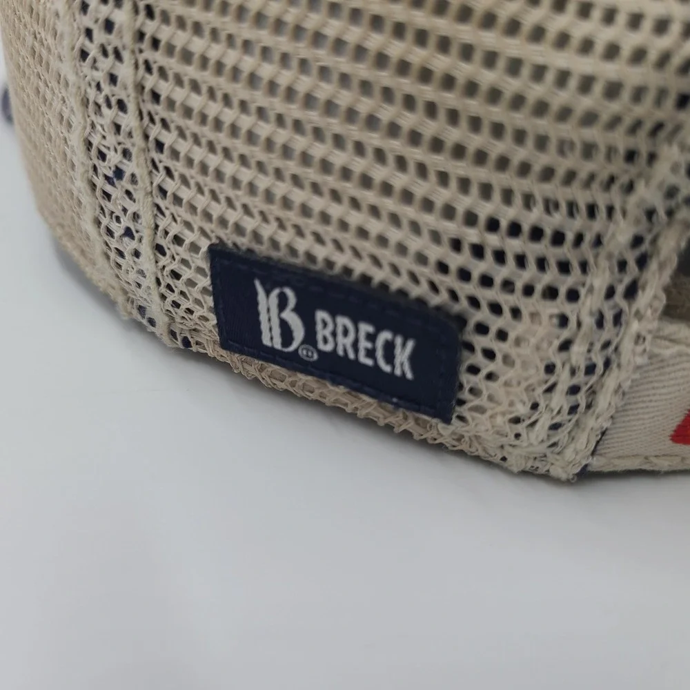 Breckenridge Hat Adjustable Trucker Mesh Blue Beige Red Colorado Breck Ski Men